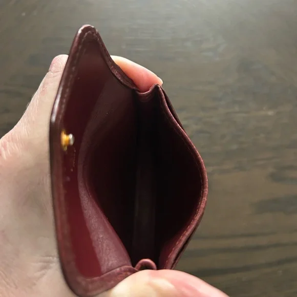 Cartier Vintage Burgundy Leather Coin Holder FULL INCLUSION - Picture 6 of 14